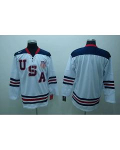 2010 Olympic Team USA Blank Stitched White 1960 Throwback NHL Jersey