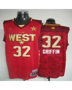 2011 All Star Clippers #32 Blake Griffin Red Stitched NBA Jersey