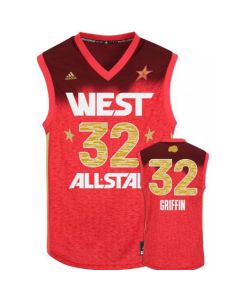 2012 All Star Clippers #32 Blake Griffin Red Stitched NBA Jersey