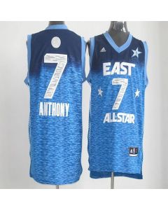 2012 All Star Knicks #7 Carmelo Anthony Blue Stitched NBA Jersey