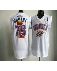 2012 NBA Finals Thunder #35 Kevin Durant White Stitched NBA Jersey