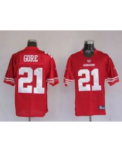 49ers #21 Frank Gore Red Stitched Youth NFL Jersey
