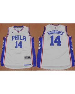 76ers #14 Sergio Rodriguez White Stitched NBA Jersey