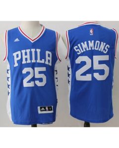 76ers #25 Ben Simmons Blue Stitched NBA Jersey