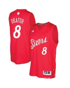 76ers #8 Jahlil Okafor Red 2016-2017 Christmas Day Stitched NBA Jersey