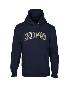 Akron Zips Arch Name Pullover Hoodie Navy Blue