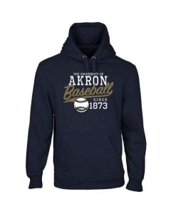 Akron Zips Ballpark Pullover Hoodie Navy Blue