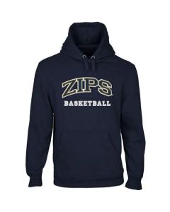 Akron Zips Custom Sport Arch Applique Pullover Hoodie Navy Blue