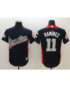 American League #11 Jose Ramirez Navy 2018 MLB All-Star Game Home Run Derby Jersey (Navy)