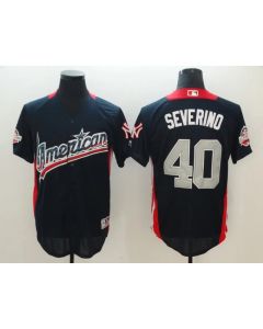 American League #40 Luis Severino Navy 2018 MLB All-Star Game Home Run Derby Jersey (Navy)
