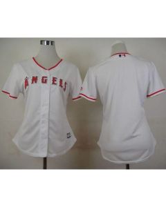 Angels Blank White Women's Home Stitched MLB Jersey