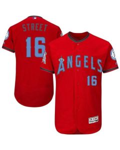 Angels of Anaheim #16 Huston Street Red Flexbase Authentic Collection 2016 Father's Day Stitched MLB Jersey