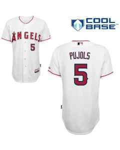 Angels of Anaheim #5 Albert Pujols White Cool Base Stitched MLB Jersey