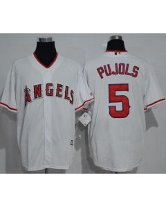 Angels of Anaheim #5 Albert Pujols White New Cool Base Stitched MLB Jersey