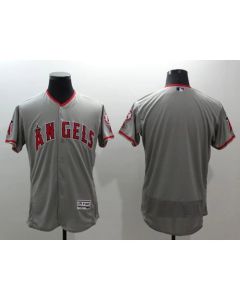 Angels of Anaheim Blank Grey Flexbase Authentic Collection Stitched MLB Jersey