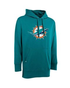 Antigua Miami Dolphins Signature Pullover Hoodie Aqua