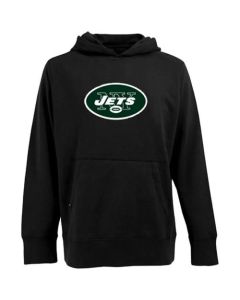 Antigua New York Jets Signature Pullover Hoodie Black