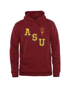 Arizona State Sun Devils Acronym Pullover Hoodie Maroon