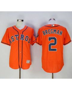 Astros #2 Alex Bregman Orange Flexbase Authentic Collection Stitched MLB Jersey