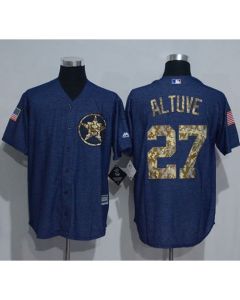 Astros #27 Jose Altuve Denim Blue Salute to Service Stitched MLB Jersey