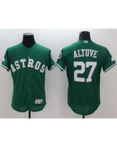 Astros #27 Jose Altuve Green Celtic Flexbase Authentic Collection Stitched MLB Jersey