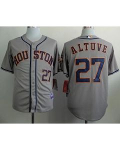 Astros #27 Jose Altuve Grey Cool Base Stitched MLB Jersey