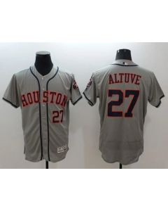 Astros #27 Jose Altuve Grey Flexbase Authentic Collection Stitched MLB Jersey