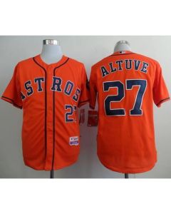Astros #27 Jose Altuve Orange Cool Base Stitched MLB Jersey