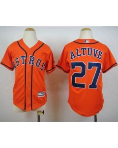 Astros #27 Jose Altuve Orange Cool Base Stitched Youth MLB Jersey