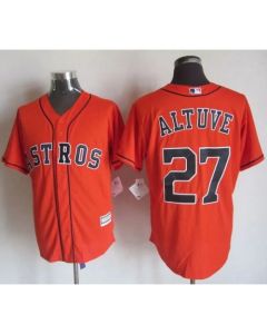 Astros #27 Jose Altuve Orange New Cool Base Stitched MLB Jersey
