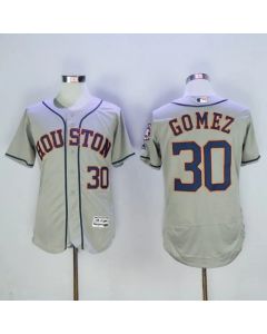 Astros #30 Carlos Gomez Grey Flexbase Authentic Collection Stitched MLB Jersey