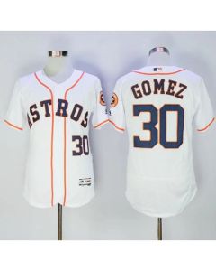 Astros #30 Carlos Gomez White Flexbase Authentic Collection Stitched MLB Jersey