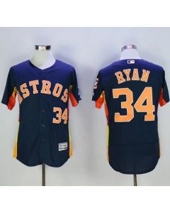 Astros #34 Nolan Ryan Navy Blue Flexbase Authentic Collection Stitched MLB Jersey
