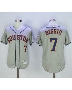 Astros #7 Craig Biggio Grey Flexbase Authentic Collection Stitched MLB Jersey