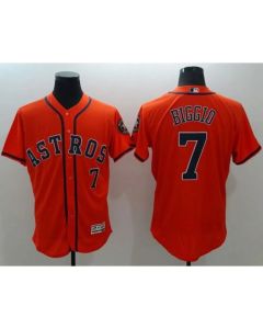 Astros #7 Craig Biggio Orange Flexbase Authentic Collection Stitched MLB Jersey
