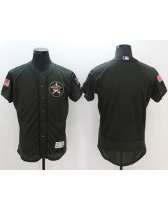 Astros Blank Green Flexbase Authentic Collection Salute to Service Stitched MLB Jersey