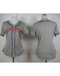 Astros Blank Grey Road Women's Stitched MLB Jersey