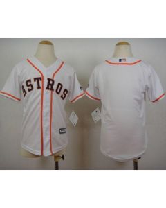 Astros Blank White Cool Base Stitched Youth MLB Jersey