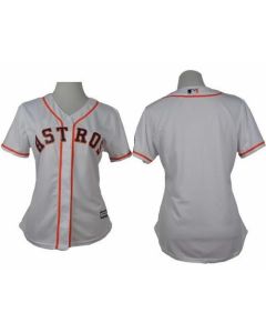 Astros Blank White Home Women's Stitched MLB Jersey