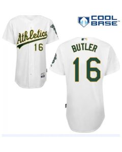 Athletics #16 Billy Butler White Cool Base Stitched MLB Jersey