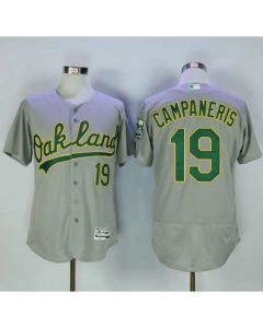 Athletics #19 Bert Campaneris Grey Flexbase Authentic Collection Stitched MLB Jersey