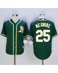 Athletics #25 Mark McGwire Green New Cool Base Stitched MLB Jersey