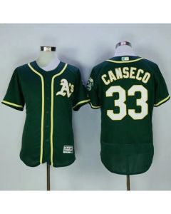 Athletics #33 Jose Canseco Green Flexbase Authentic Collection Stitched MLB Jersey
