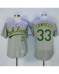 Athletics #33 Jose Canseco Grey Flexbase Authentic Collection Stitched MLB Jersey