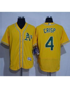 Athletics #4 Coco Crisp Gold Flexbase Authentic Collection Stitched MLB Jersey