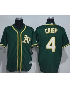 Athletics #4 Coco Crisp Green New Cool Base Stitched MLB Jersey