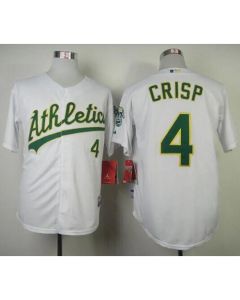 Athletics #4 Coco Crisp White Cool Base Stitched MLB Jersey