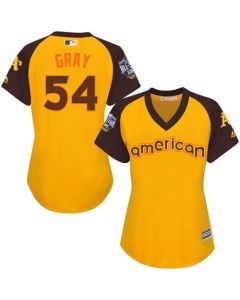 Athletics #54 Sonny Gray Gold 2016 All-Star American League Women's Stitched MLB Jersey