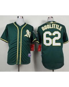 Athletics #62 Sean Doolittle Green Cool Base Stitched MLB Jersey