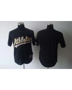 Athletics Blank Black Cool Base Stitched MLB Jersey